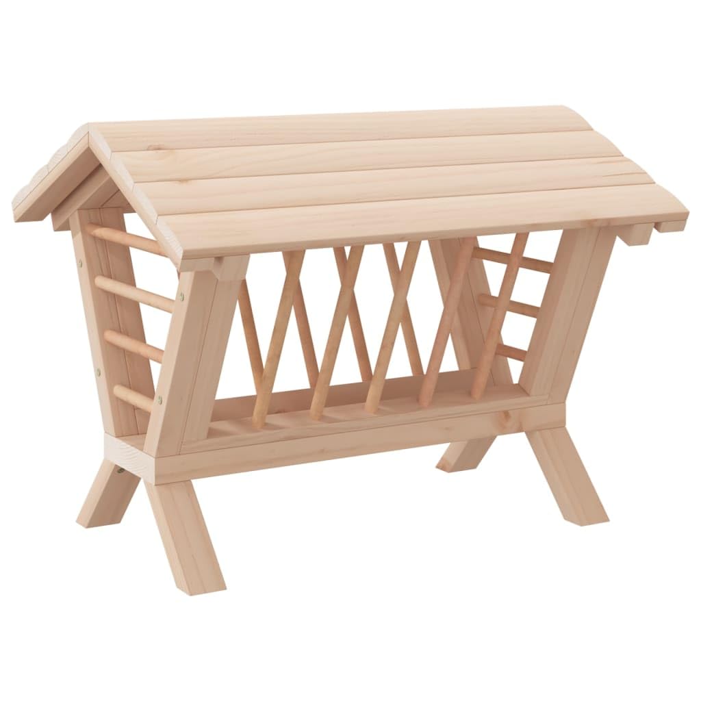 vidaXL Comedero de heno para Conejos Madera Maciza Abeto 44x33x33 cm