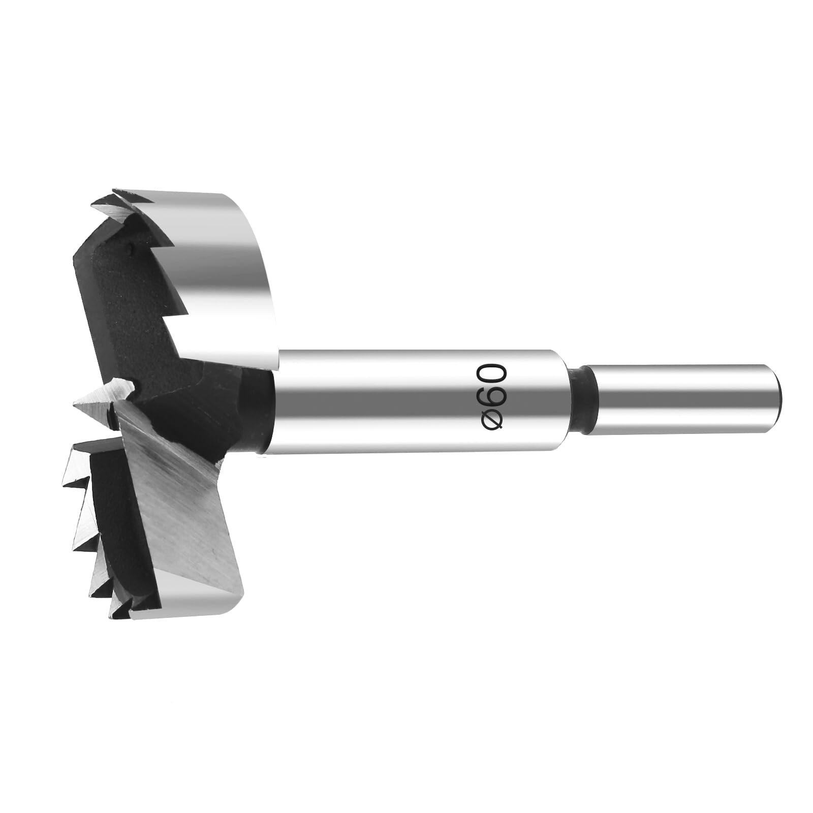 Forstner Drill Bit 60 mm Wood, MAXAZTEX Accessories Drill, Wood Forstner Bits, Drill Bits with Round Shank (Diameter 60 x 90 mm)