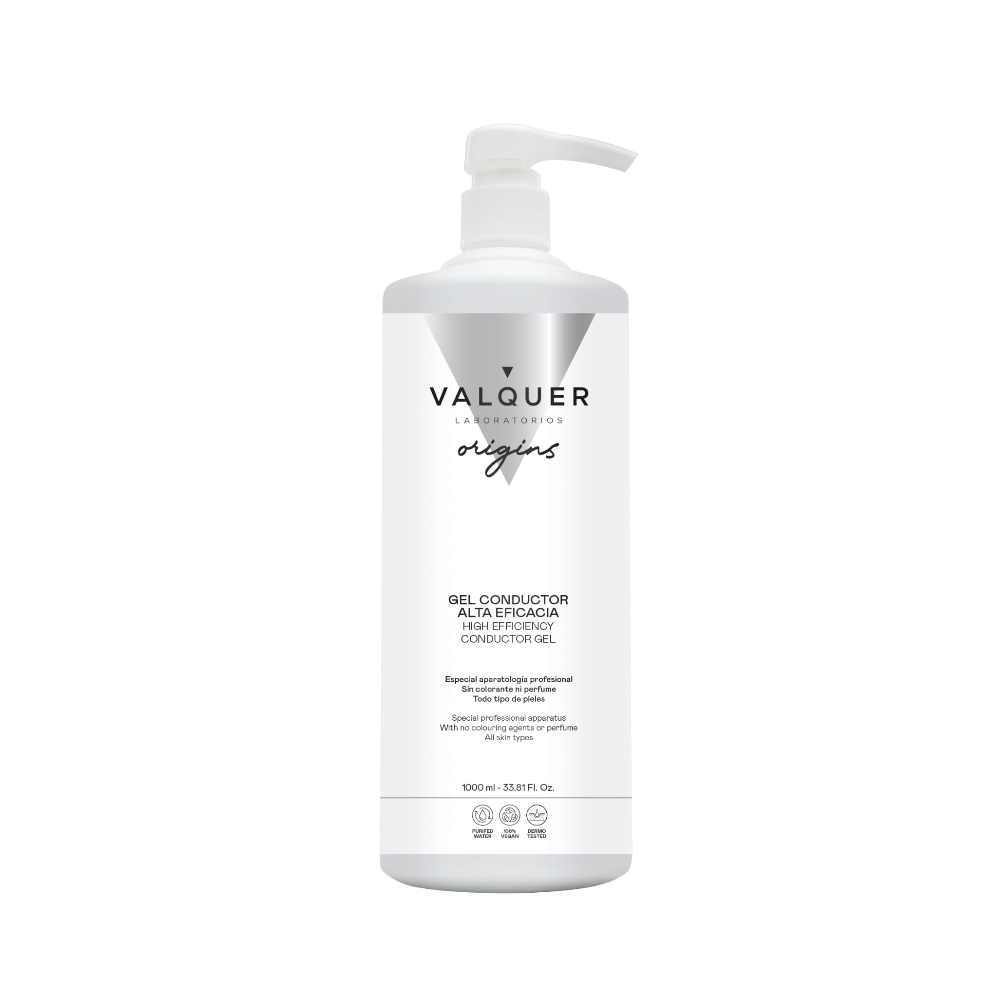 Valquer Facial and Body Ultrasound Conductive Gel. Professional use in Radiofrequency, Laser Hair Removal, Microcurrents, Ipl and Cavitation. Colorless and Odorless Water Based. 1L.