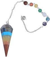 Vista 21 de WholesaleGemShop Péndulo facetado de cristal de piedras preciosas naturales