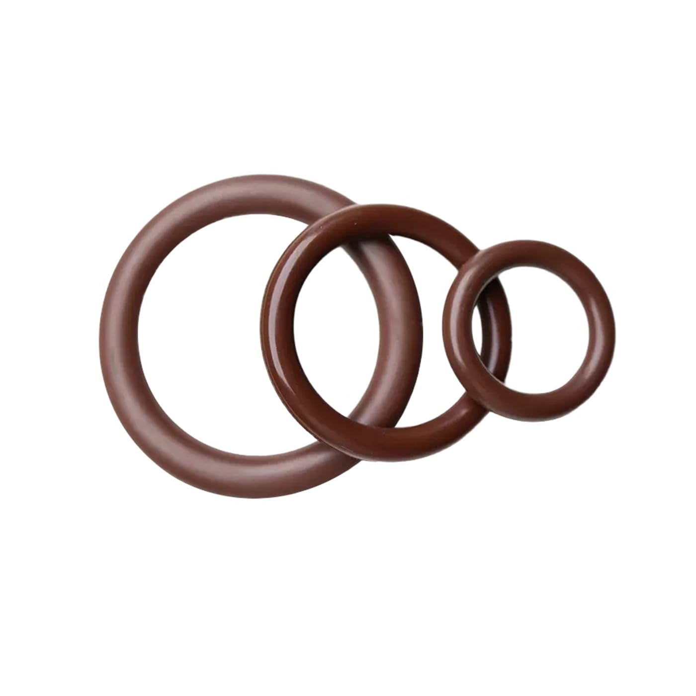 Rubber Seal Ring O Ring, 10pcs Brown Fluorine Rubber O-Ring, ID 42mm, OD 44mm, Cross-Sectional Diameter 1mm, Used in Automobile and Chemical Industry(52x54x1mm(10pcs))