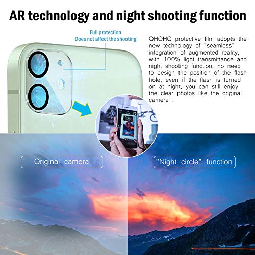 Qhohq 2 Pack Privacy Screen Protector For Iphone 12 6.1" With 2 Packs Camera Lens Protector,Full Screen Tempered Glass Film,9H Hardness Anti-Shatter, Anti Spy, Touch Sensitive - Case Friendly #TOP5