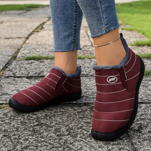 Fall Boots for Women 2025 Trendy Men Waterproof Fur Lined Snow Ankle Shoes Comfortable Anti-Slip Lightweight Sneakers3