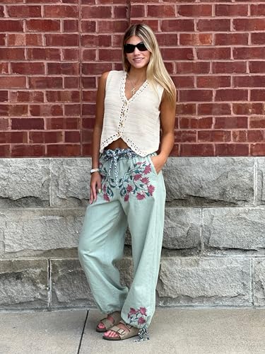 Crochet Trimmed Button Down Sweater Vest2