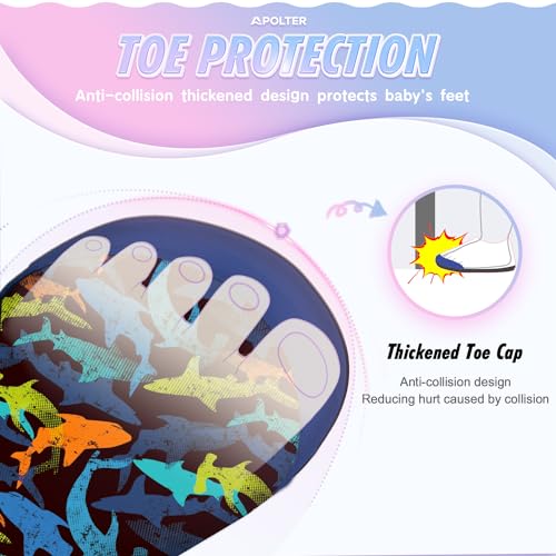 Apolter Baby Boys and Girls Swim Water Shoes Barefoot Aqua Socks Non-Slip for Beach Pool Toddler