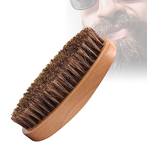 Solid Wood Beard Brush Beard Brush Boar Bristle Brush Premium Wave Brush Wild Boar Bristles Brush for Firm Bristles To Tame and Soften Your Facial Hair