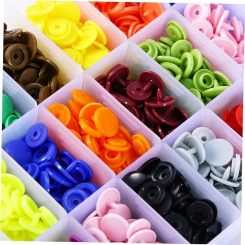 Kit 360 boutons-pression résine multicolores avec boîte pour couture - 3