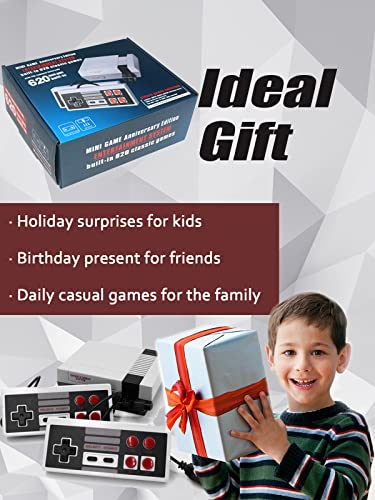 Aidjoin Retro Game Console,Built In 620 Classic Nostalgic Games, Plug And Play Video Game Console, Av Output, With Two Wired Controllers, Suitable For Gifts, Home, Party #TOP6