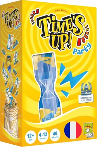 Asmodee - Time’S UP! Party avec Sablier Géant – Jeu de Société pour Adultes et Enffants dès 12 Ans - Jeu d’Ambiance et Devinettes – 4 à 12 Joueurs...