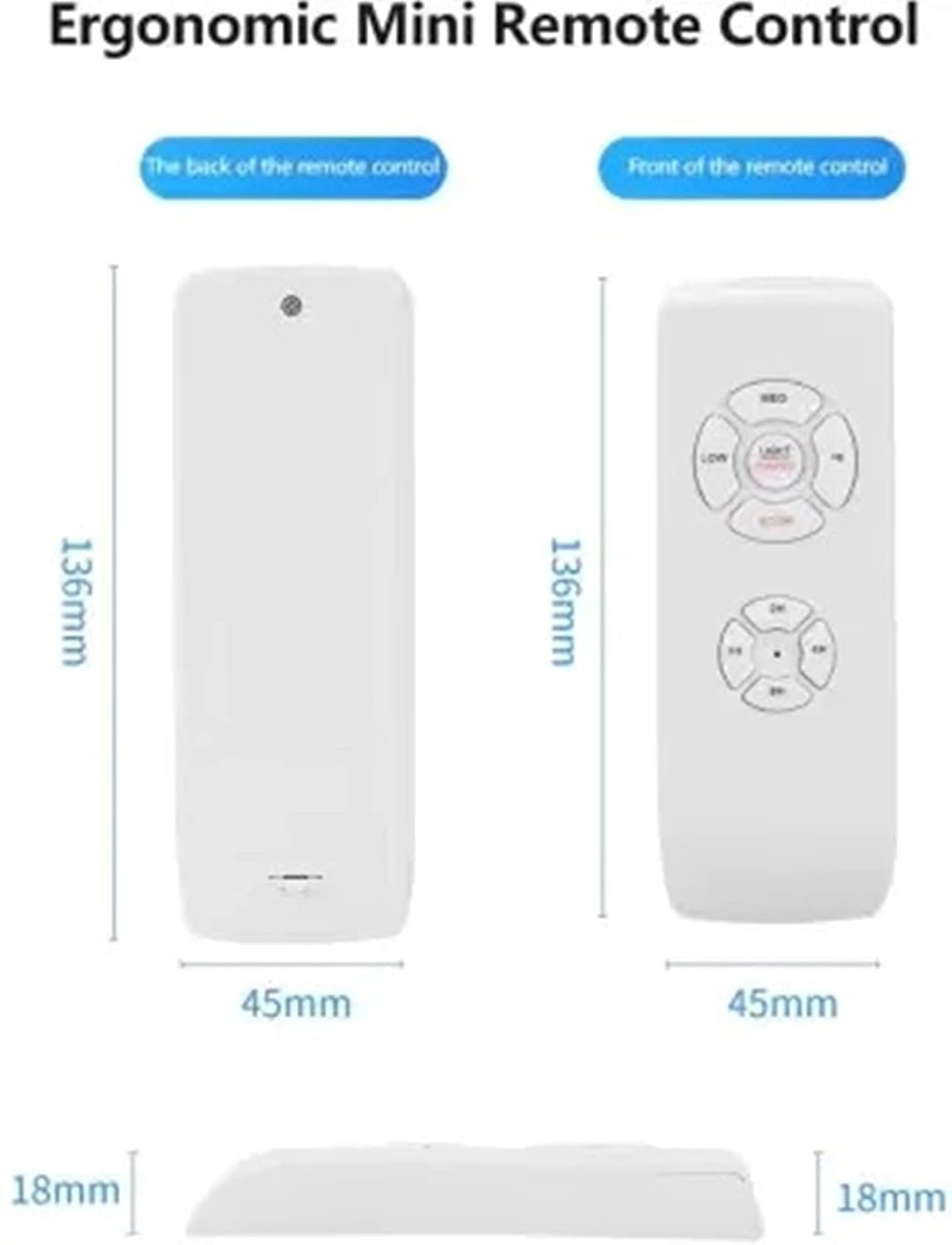 Quick Sense (QS-RF02):Smart Universal Wireless Ceiling Fan and Light Controller Kit Remote Adjust Speed Light Remote Control Switch for 1 Lights and 1 Fan 1