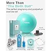 Tumaz-Birth-Ball-Including-Birthing-BallPeri-BottleYoga-StrapNon-Slip-Socks-Premium-Birth-Ball-Set-with-Quick-Foot-Pump-Instruction-Poster-The-Perfect-All-in-One-Gift-for-Mom Tumaz Birth Ball - Birthing Ball for Pregnancy & Labor - Including Birthing Ball/Peri Bottle/Yoga Strap/Non-Slip Socks - Pregnancy Ball for Exercises Set with Quick Foot Pump & Instruction Poster