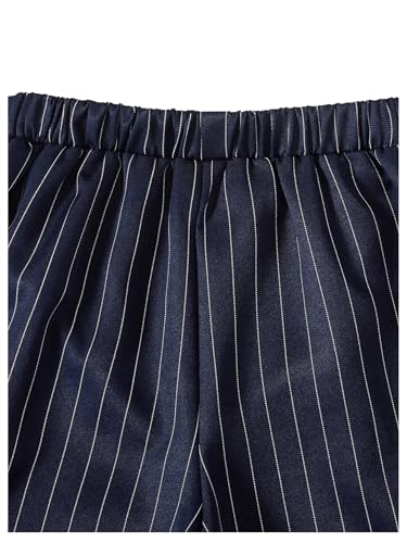 Image of Floerns Girl's 2 Piece Outfits Elegant Striped Sleeveless Suit Vest & Long Elastic Casual Pants Set