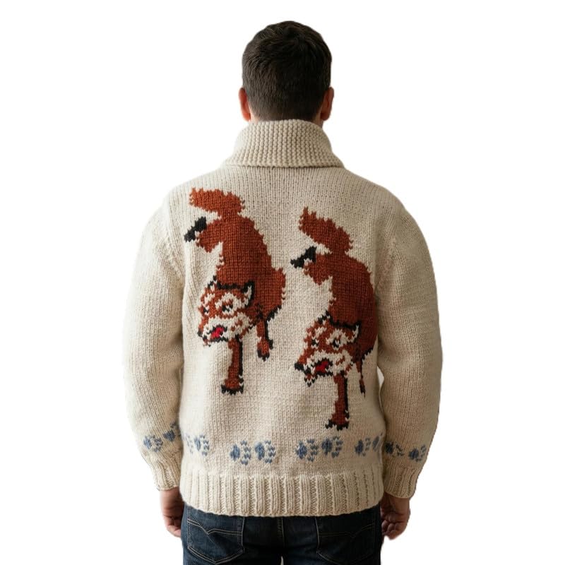 Ryan Project Herren-Ledermantel/Wollmantel, Reißverschluss, Wollmischung, Winter, Strickwaren, Gelb