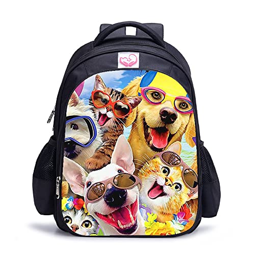 Sac à dos imprimé 3D animaux pour voyage et collège ado 16 pouces