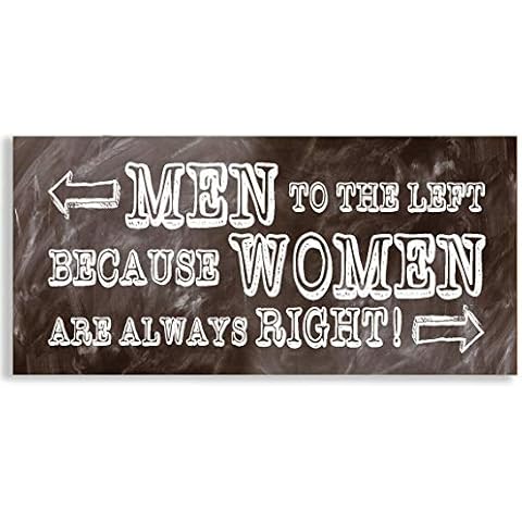 #1132 Men to Left Because Woman are Always Right Sign Toilet Cafe Pub Office Shop Cover