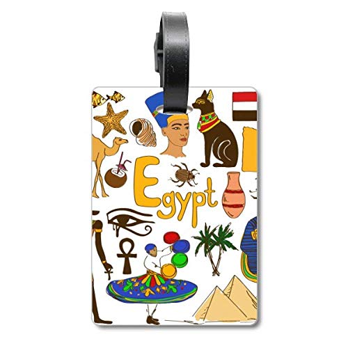 Étiquette valise motif paysage égypte accessoire de voyage premium