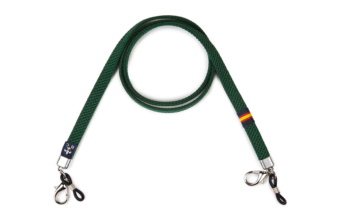 HISPANIA COLORS SINCE MMXI SPAIN Colgantes para gafas y mascarillas - Pack de 2 o indiividuales - Elástico con bandera de España