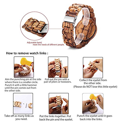 BEWELL-Wooden-Watch-Fashion-Handmade-Sports-Mens-Wooden-Watch-Analog-Quartz-Lightweight-Handmade-Wood-Wrist-Watch