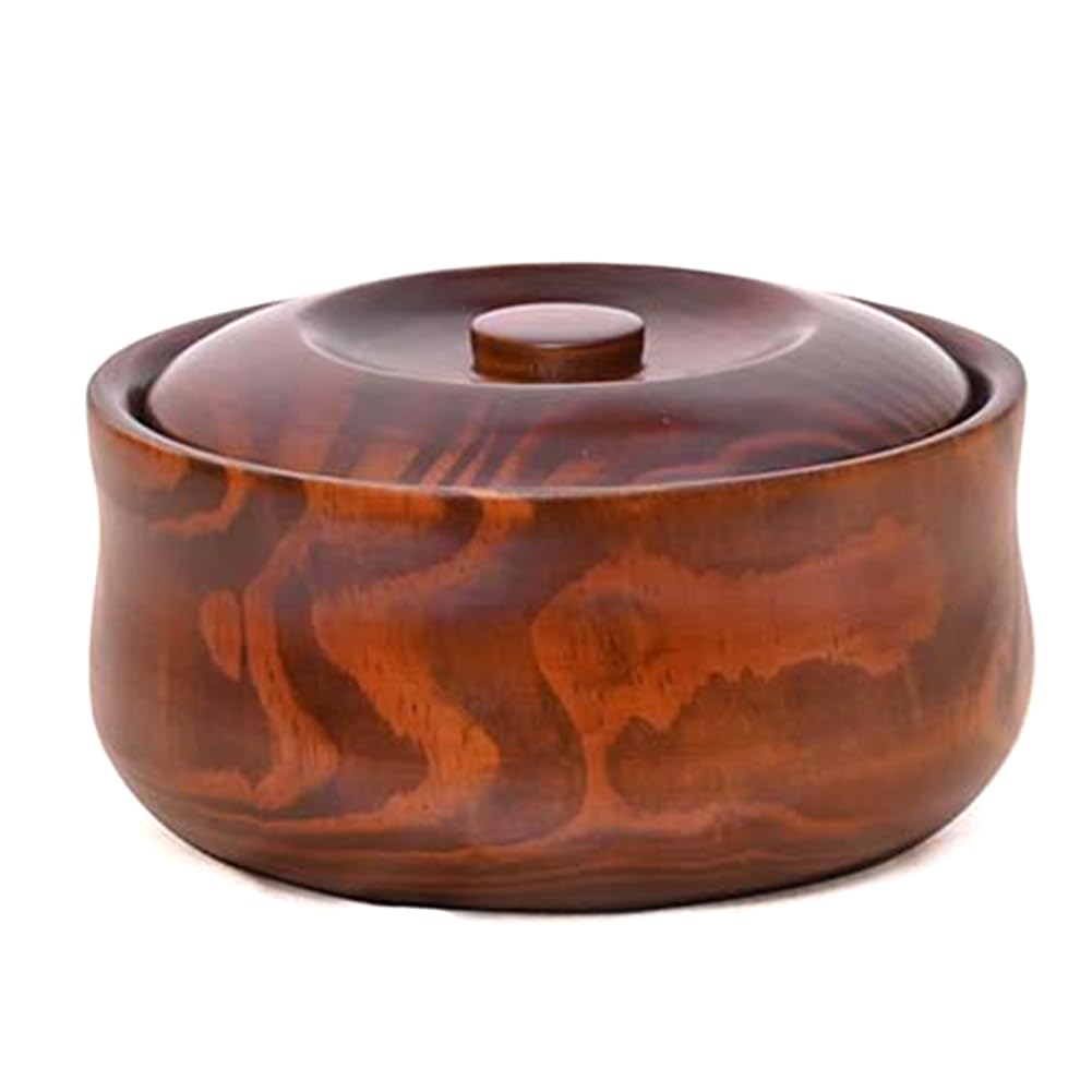 CTRLZS Handmade Wooden Bowls Home Decor Storage Solid Wood Grain Storage for Soup A