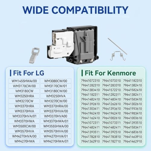 Interruptor de bloqueo de puerta lavadora LG Front Load repuesto 2
