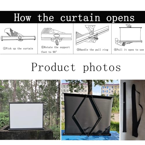 Pantalla Manual Portátil para Proyector 50in 4:3 miniatura 6