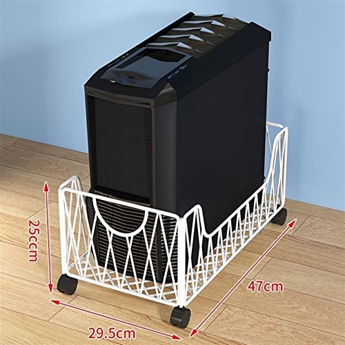 Soporte móvil ENGENDER para CPU de PC, carrito para torre de PC de metal, soporte para CPU con 4 ruedas giratorias para ordenador de suelo (Dorado) miniatura 2