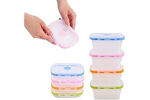 Collapsible Snack Containers with Lids