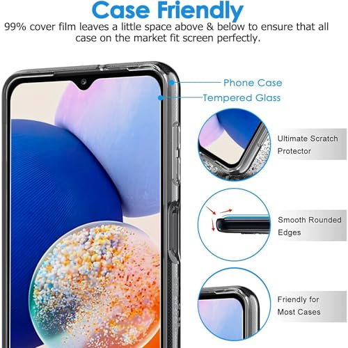 LYWHL for Samsung Galaxy A14 5G Tempered Glass Screen Protector, HD Clear - image 4