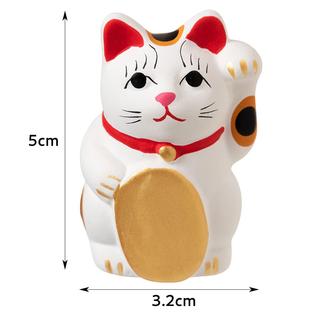 Amazon | 常滑招き猫おみくじ 白 ちょっとしたスペースに飾れる縁起物