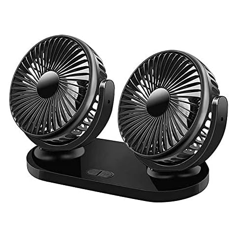 TOTMOX Ventilador de coche de 12V de doble cabeza Cover