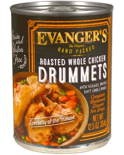 Evanger's Roasted Chicken Drumette Canned Dog Food 13.2...
