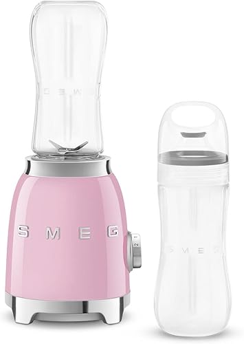 Miniatura 2 de SMEG Licuadora personal retro con 2 botellas PBF01PKUS, rosa, mediana
