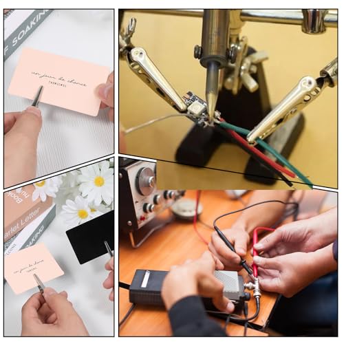 50 Stück Krokodilklemmen aus Metall Elektrische Testklemmen Abgreifklemmen für Elektrotestarbeiten Labor (Silber)