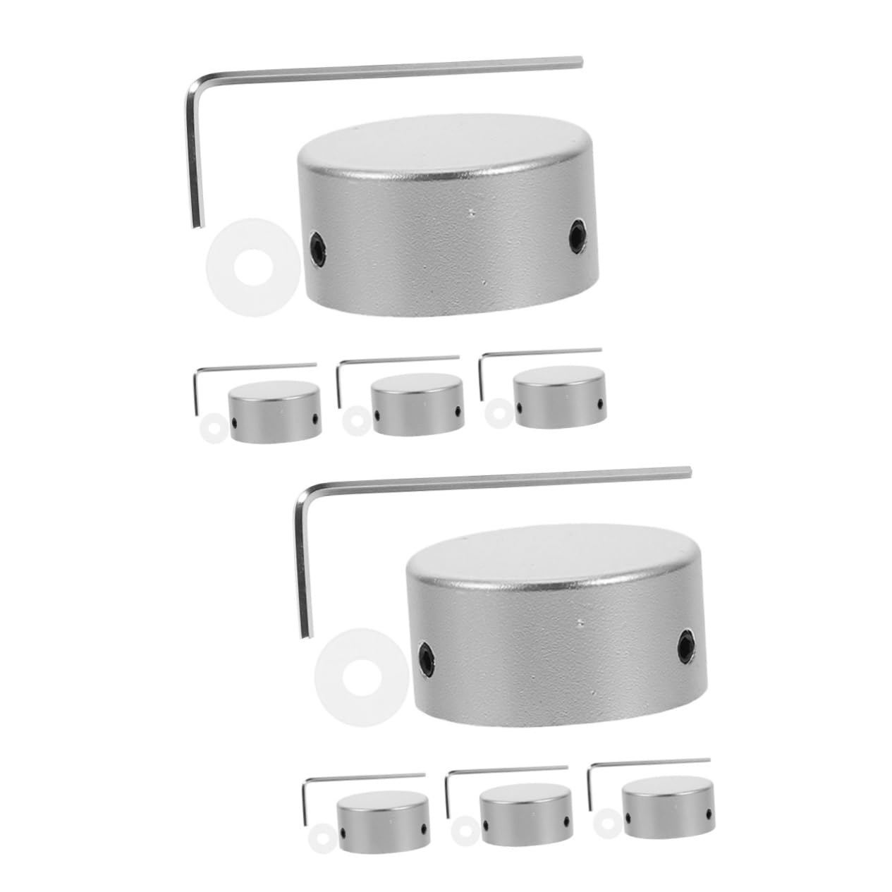Abaodam 2 Sets Guitar Effect Pedal Footswitch Toppers Metal Caps for Pedal Protection Enhanced Visibility