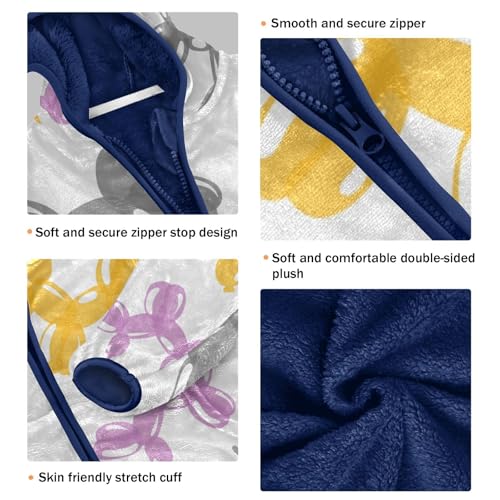 Balloon Dogs Girls Fleece Jacket Girls Fall Jacket Girls Zip Up Hoodie Girls Sherpa Jacket 2-10T3