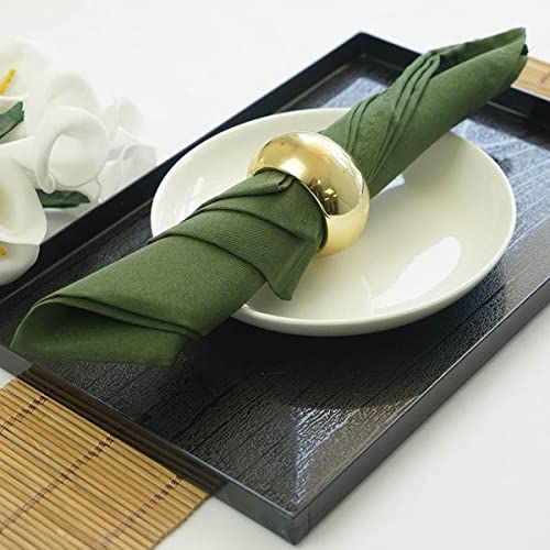 AHOLTA DESIGNStain Resistant Polyester Cloth Dinner Olive Cloth Napkins 17 in Non Iron Spring Patio Dinner Wedding Parties Spring Patio Summer Olive Napkin 17"x17" 5PCs