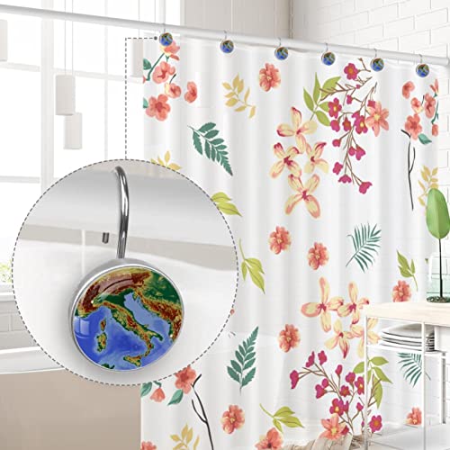 Crochets de douche vintage en acier inoxydable pour une salle de bain esprit voyage