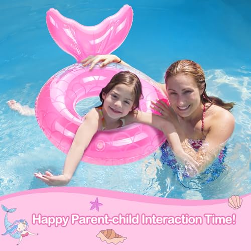 MoKo Pool Floats, Mermaid Inflatable Swim Tubes Floaties