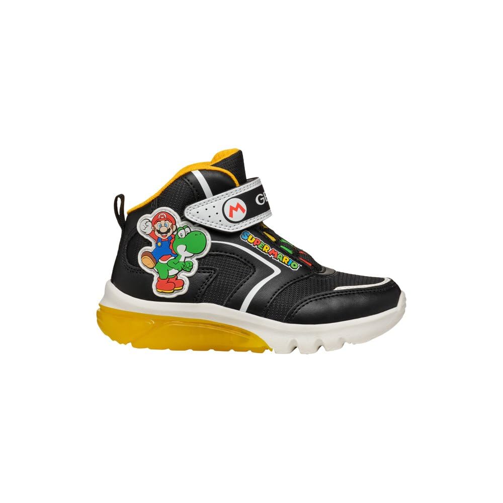 Geox JUNIOR J CIBERDRON Boy MID Easy Entry Black/Yellow 38_EU