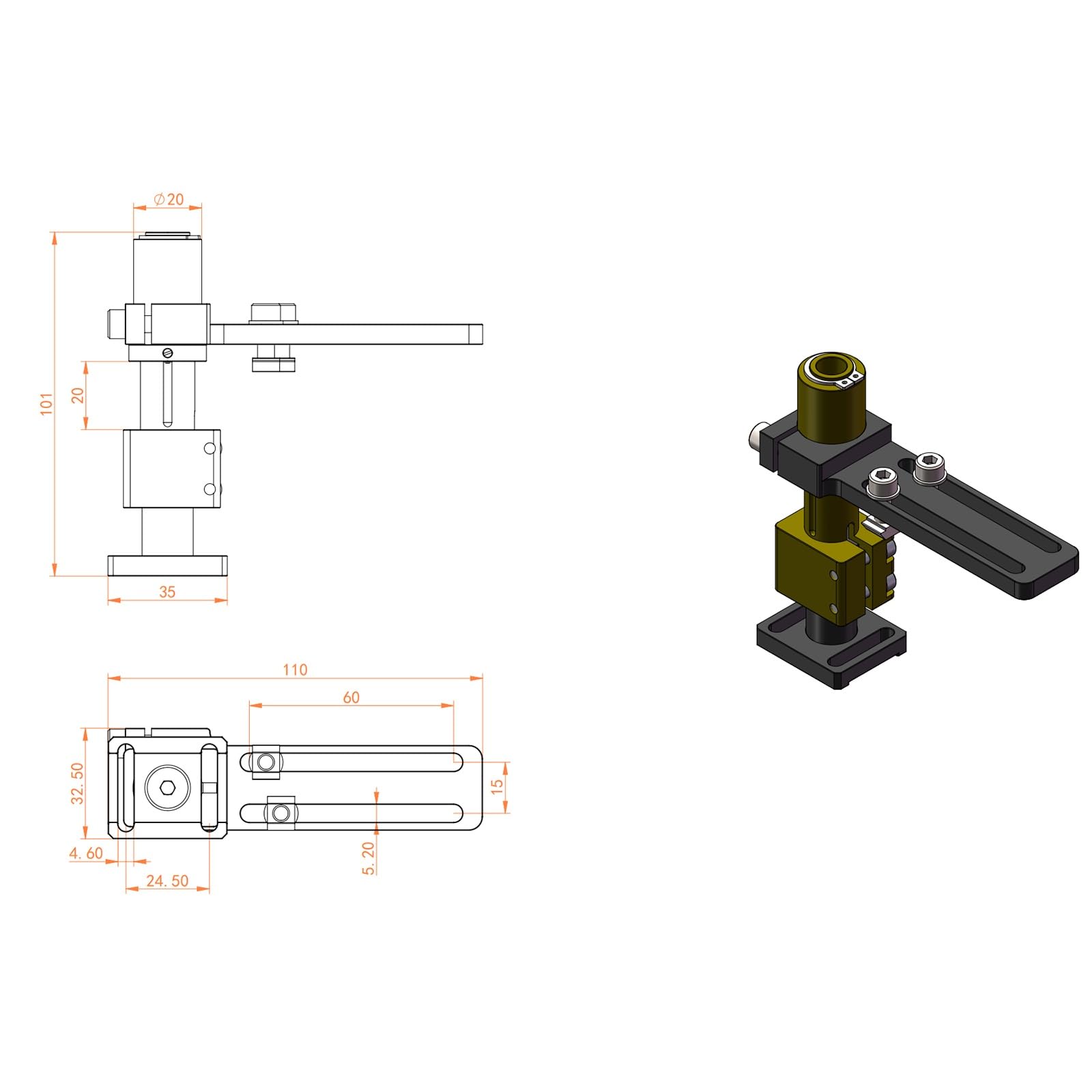 Clip de aguja neumático, ventosa al vacío 50N con 10 agujas, longitud ajustable de 0 a 13,8 mm, para movimiento de tela