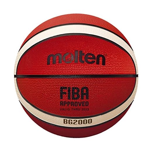 MOLTEN B3G2000 - Balón de Baloncesto, Color Naranja/Marfil, 3
