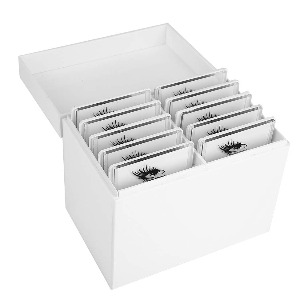 ANKROU 10 Couches Boîte De Rangement De Cils En Acrylique, Outil D'extension De Support De Cils, Organisateur De Maquillage Support De Palette De Colle De Faux Cils, Organisateur D'extension