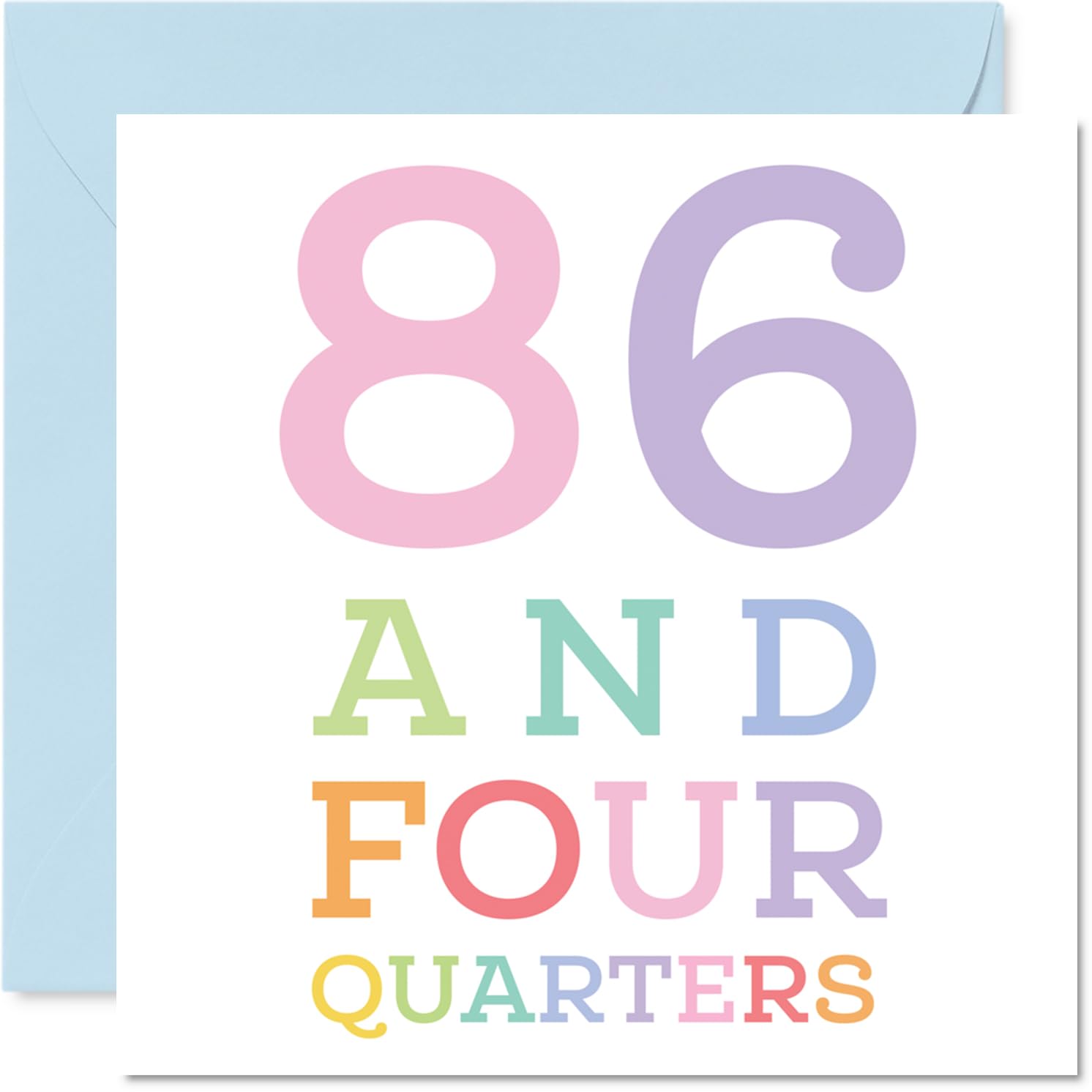 87th Birthday Cards for Men Women - 86 and four quarters - Happy Birthday Card for 87 Year Old Man Woman Nan Nanny Grandma Dad, 145mm Bday Greeting Cards
