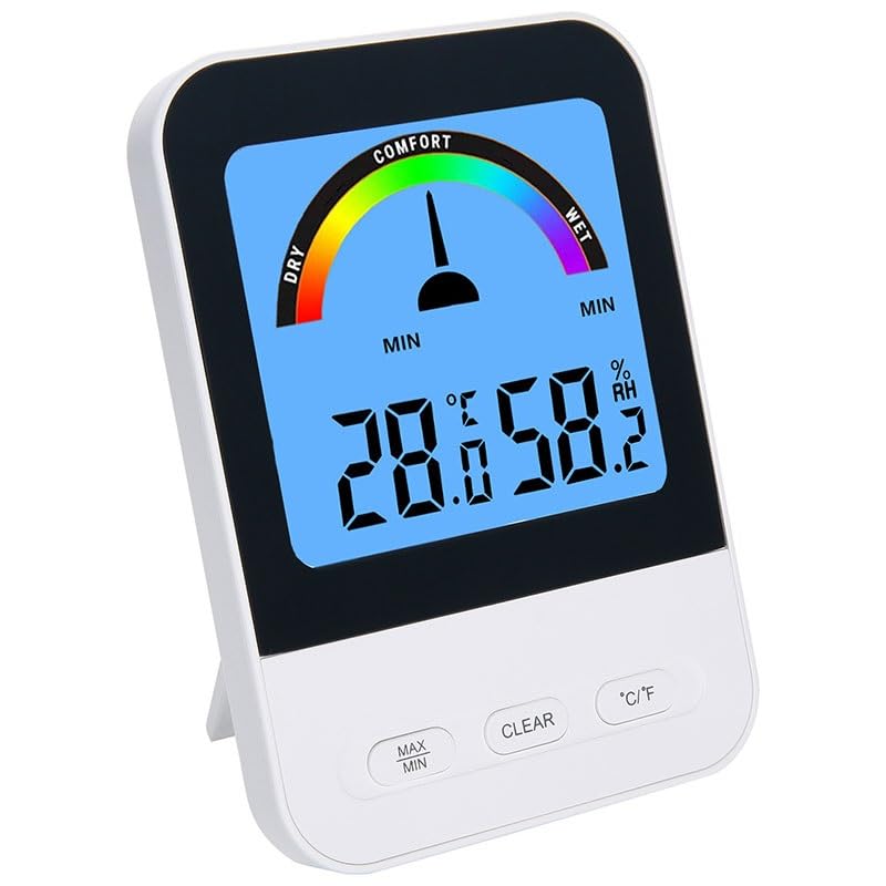 ABS Digital Electronic Temperature Humidity Meter for Indoor Dry Wet Comfort Guidance