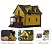N Scale Model Building 1:160 Residential Modern House Assembled Architectural for Model Train Layout Diorama JZN01 (Yellow)
