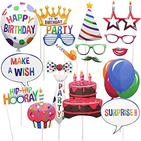 PIPI Birthday Photo Booth Props Set Cover