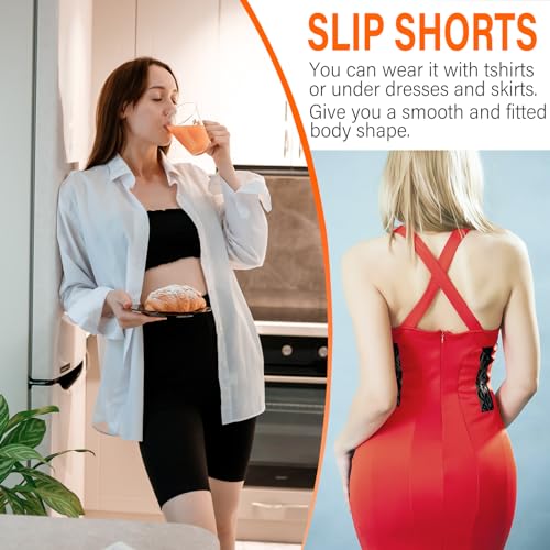 Women's Slip Shorts for Under Dresses Anti Chafing High Waisted Seamless Smooth Safety Shorts2