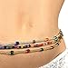 Produktbild Larancie afrikanische Taillen-Perlen, sexy Körperkette, farbige Perlen, Taillenkette, mehrschichtige Bauchkette, elastisch, Strand-Bikini-Kette, Taillenschmuck für Frauen und Mädchen (3 Stück)