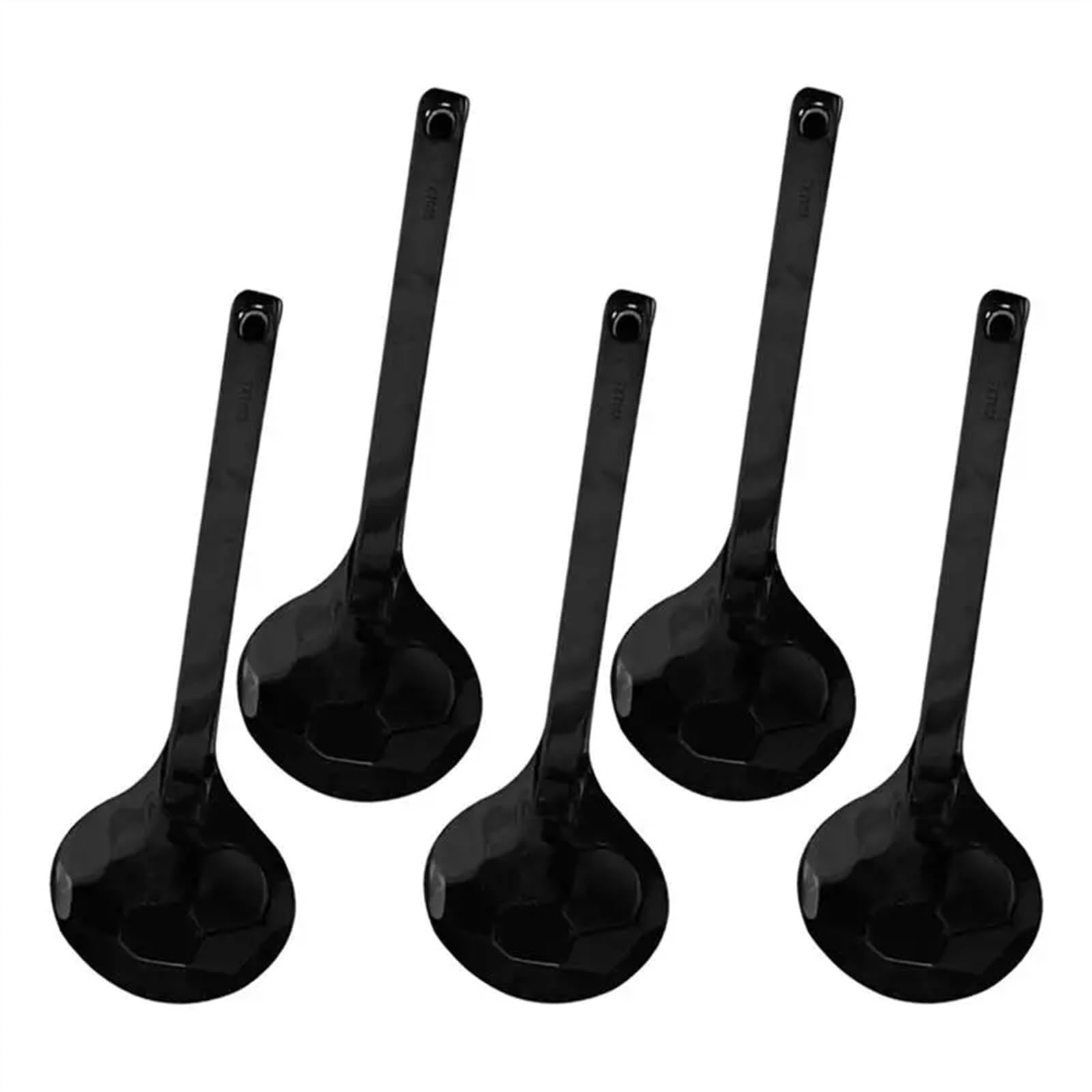Cuillères de ragoût et ramen pour grandes tablées avec louche ergonomique 5 pièces à long manche