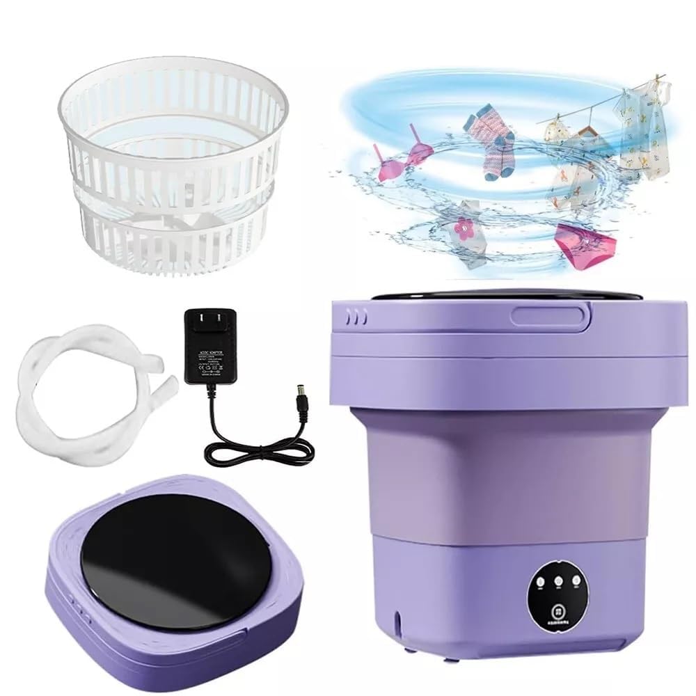 SeMi AuToMaTiC FoLdInG 11L SmAlL MiNi WaShInG MaChInE WiTh DrYeR DeEp  CLeAnInG FoR UnDeRwEaR WaShINg MaChInE ClOtHeS WaShEr